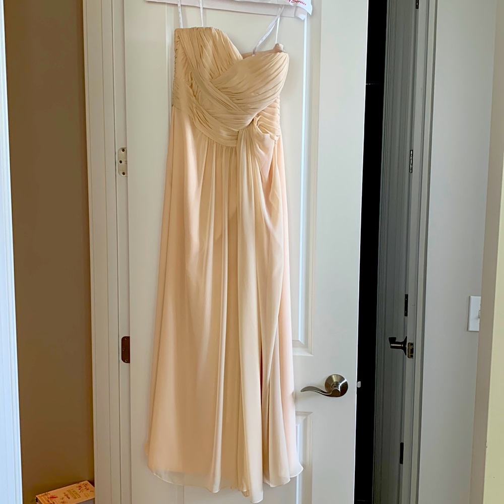 Evening gown off white strapless size 14 worn once